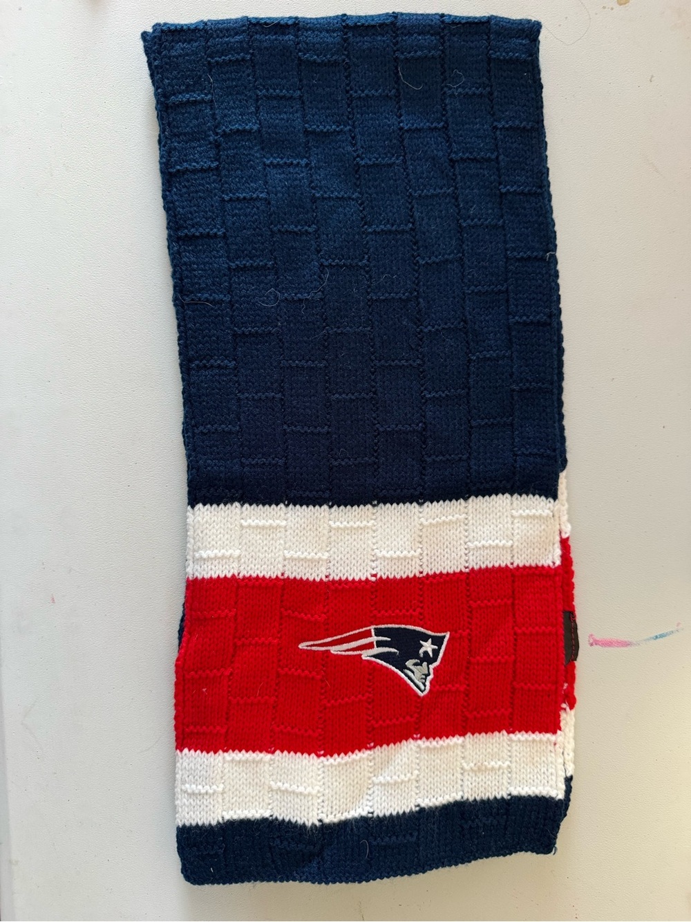 New England Patriots Knit Scarf and winter hat - Navy, Red & White